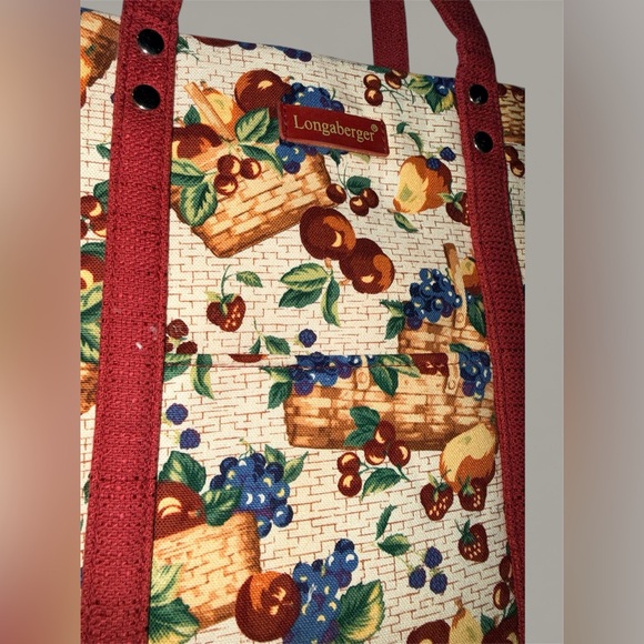 Longaberger Tote with Fruit Design - Picture 3 of 5
